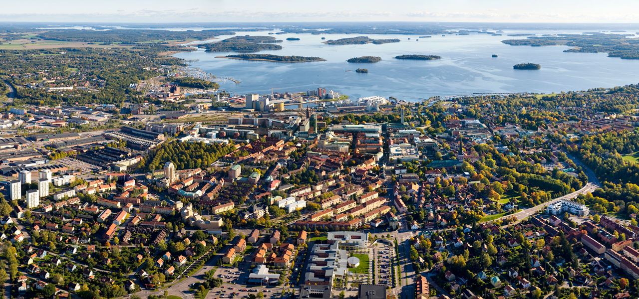 Flygbild över Västerås
