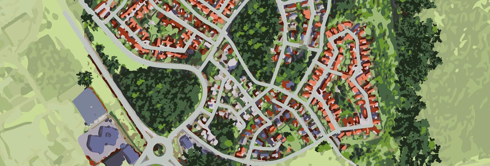 Karta över Eriksborg Karta över Eriksborg