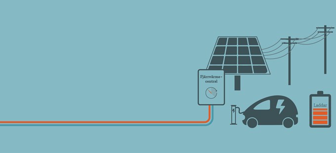 Illustration av saker som förbrukar energi