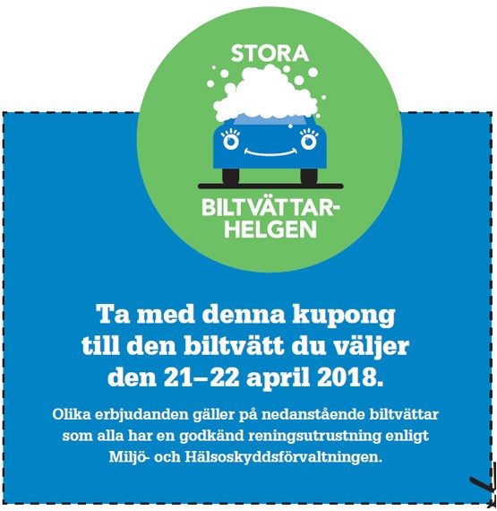 Kupong för biltvättarhelgen 2018