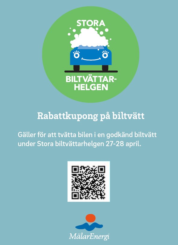 Visa denna kupong för att få rabatt på biltvätt 27-28 april 2019